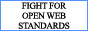 button that champions an open web